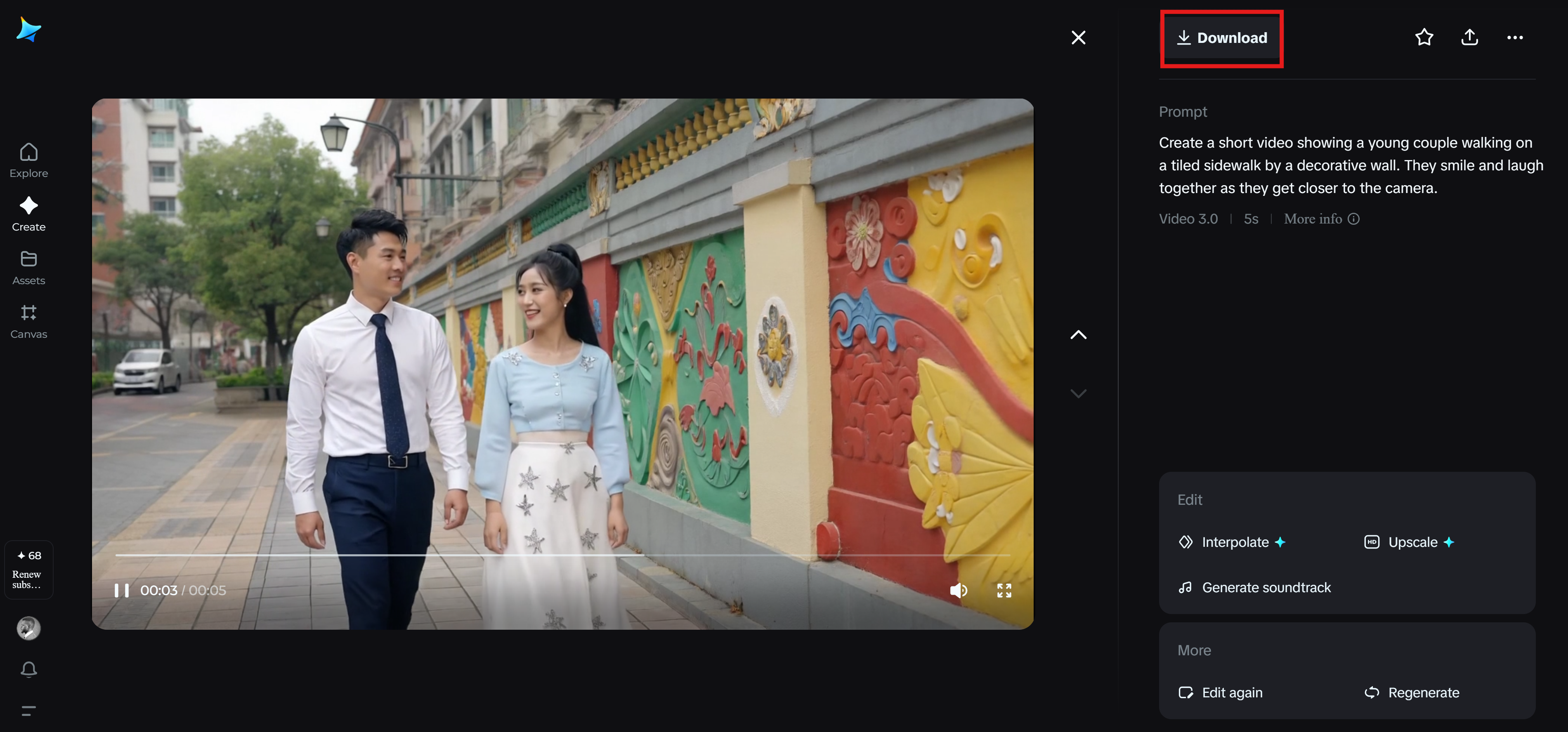 Dynamic video creation with Dreamina