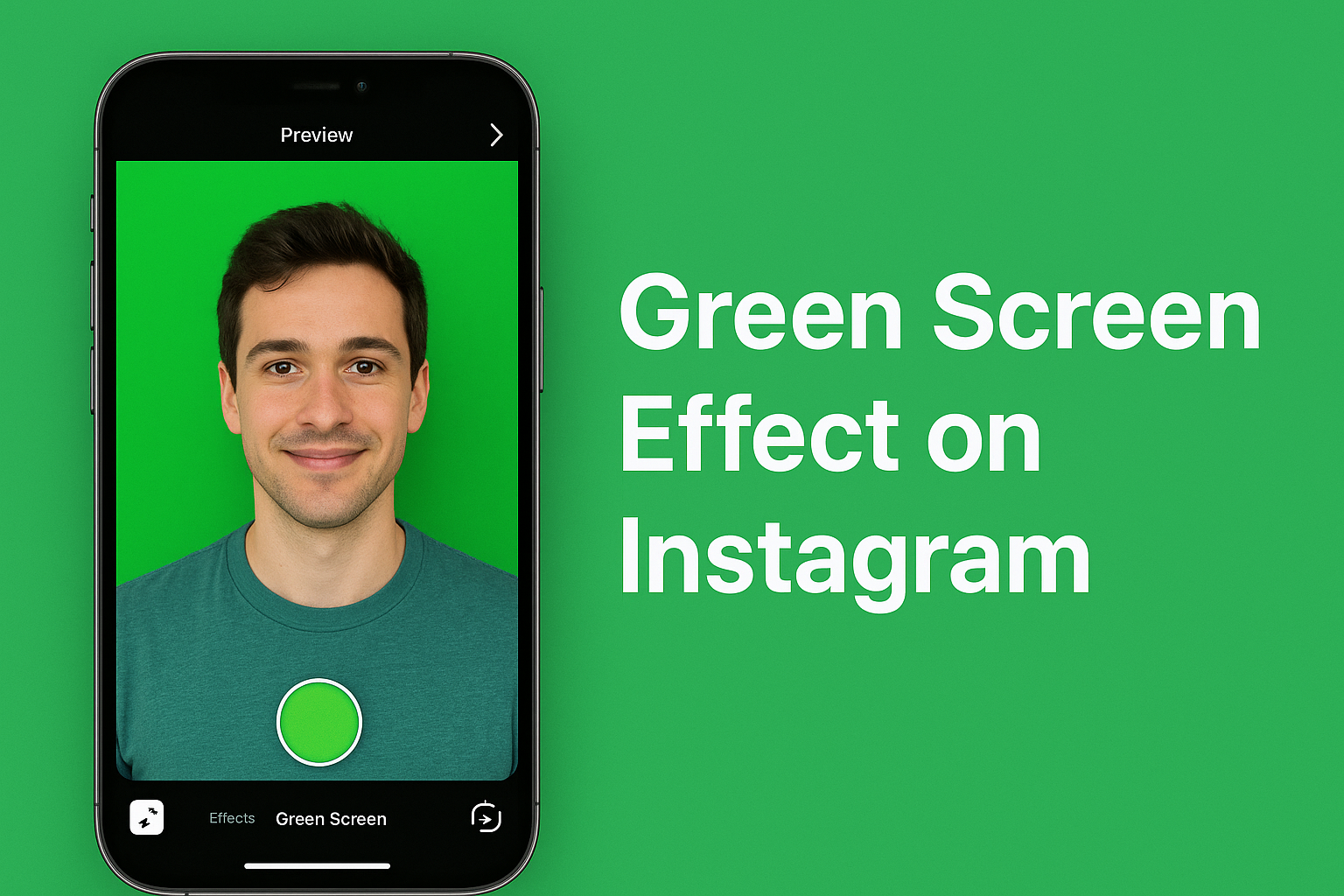 Green screen az Instagramon