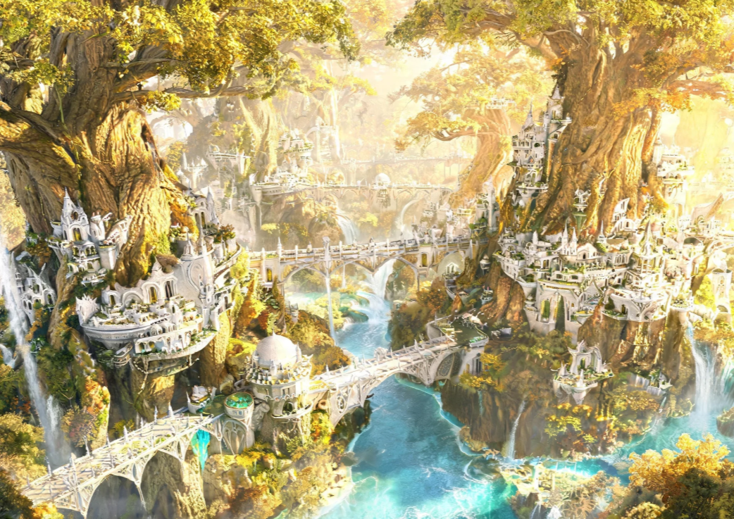 Prompt for an elegant fantasy realm