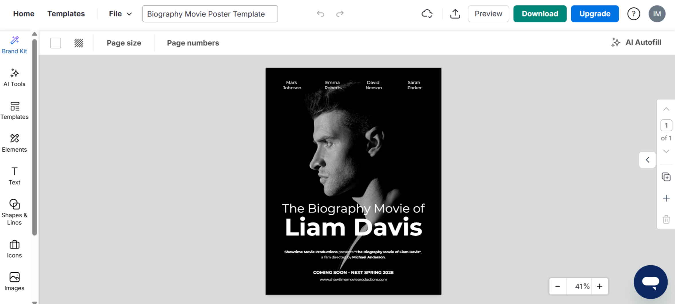 Venngage – der online verfügbare Filmplakatersteller
