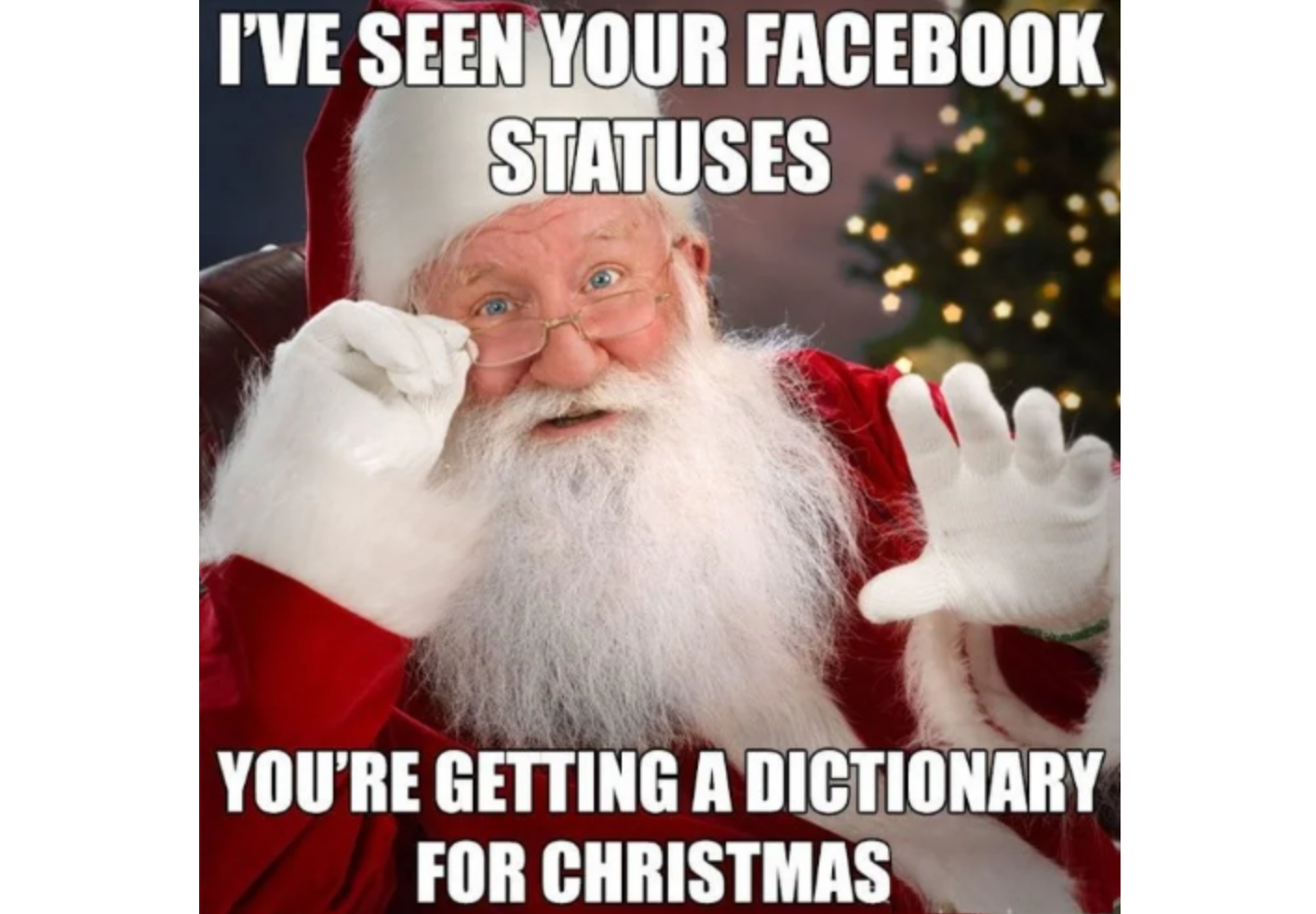 Funny Christmas gift dictionary meme