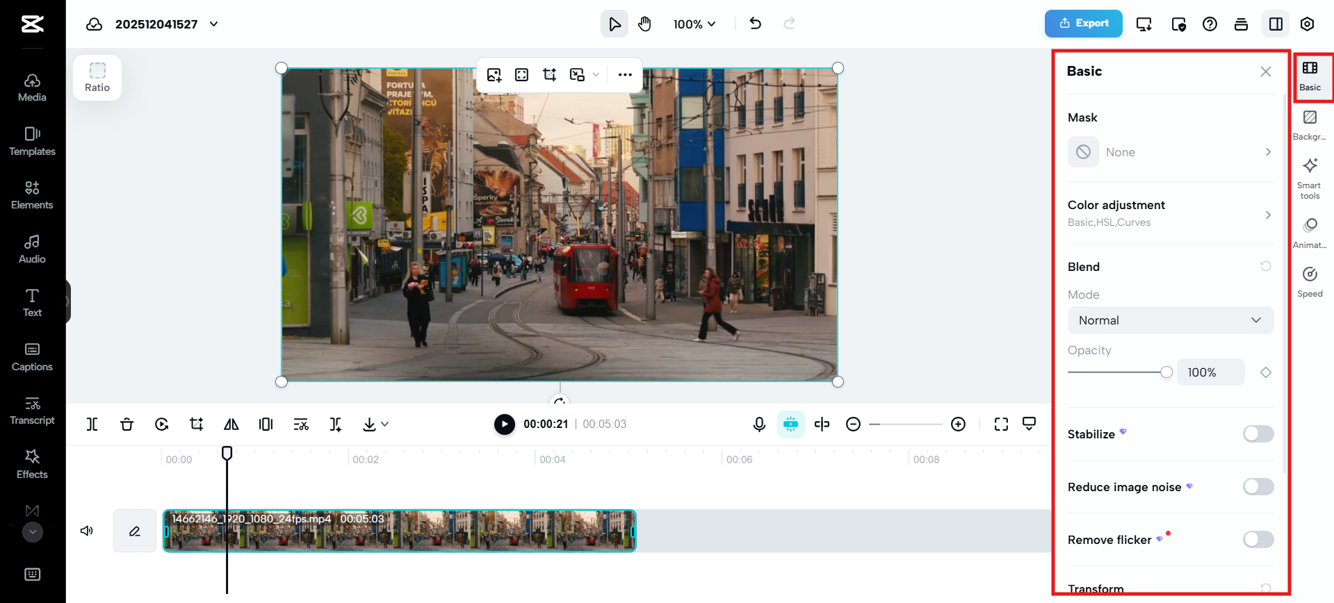 Adjusting elements to desired visuals