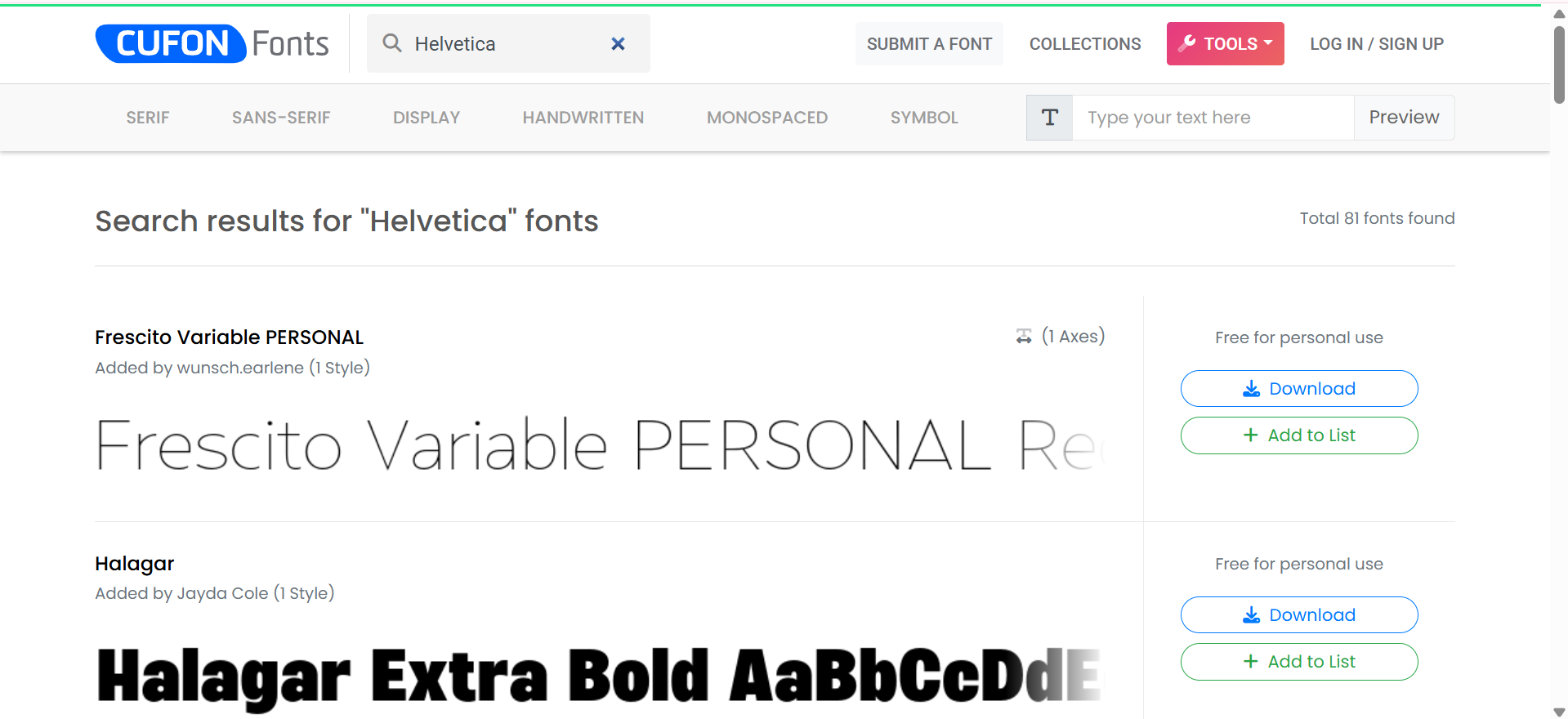 Cufon Fonts - nástroj pro získání alternativ písem Helvetica