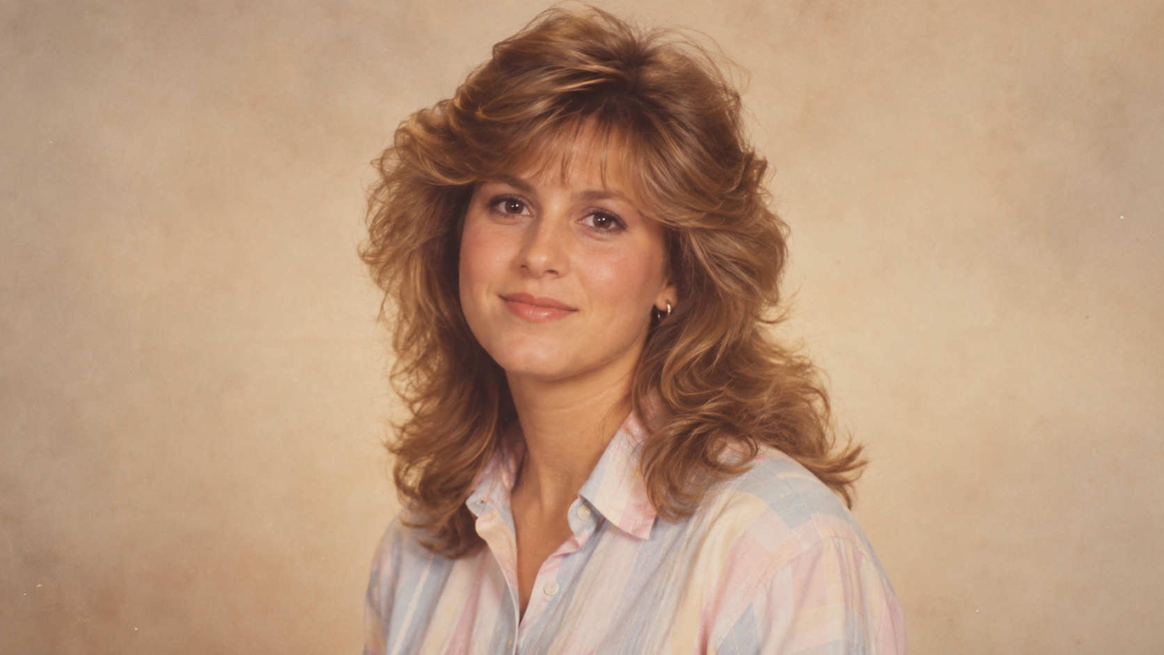 1980s yearbook portrait prompt example