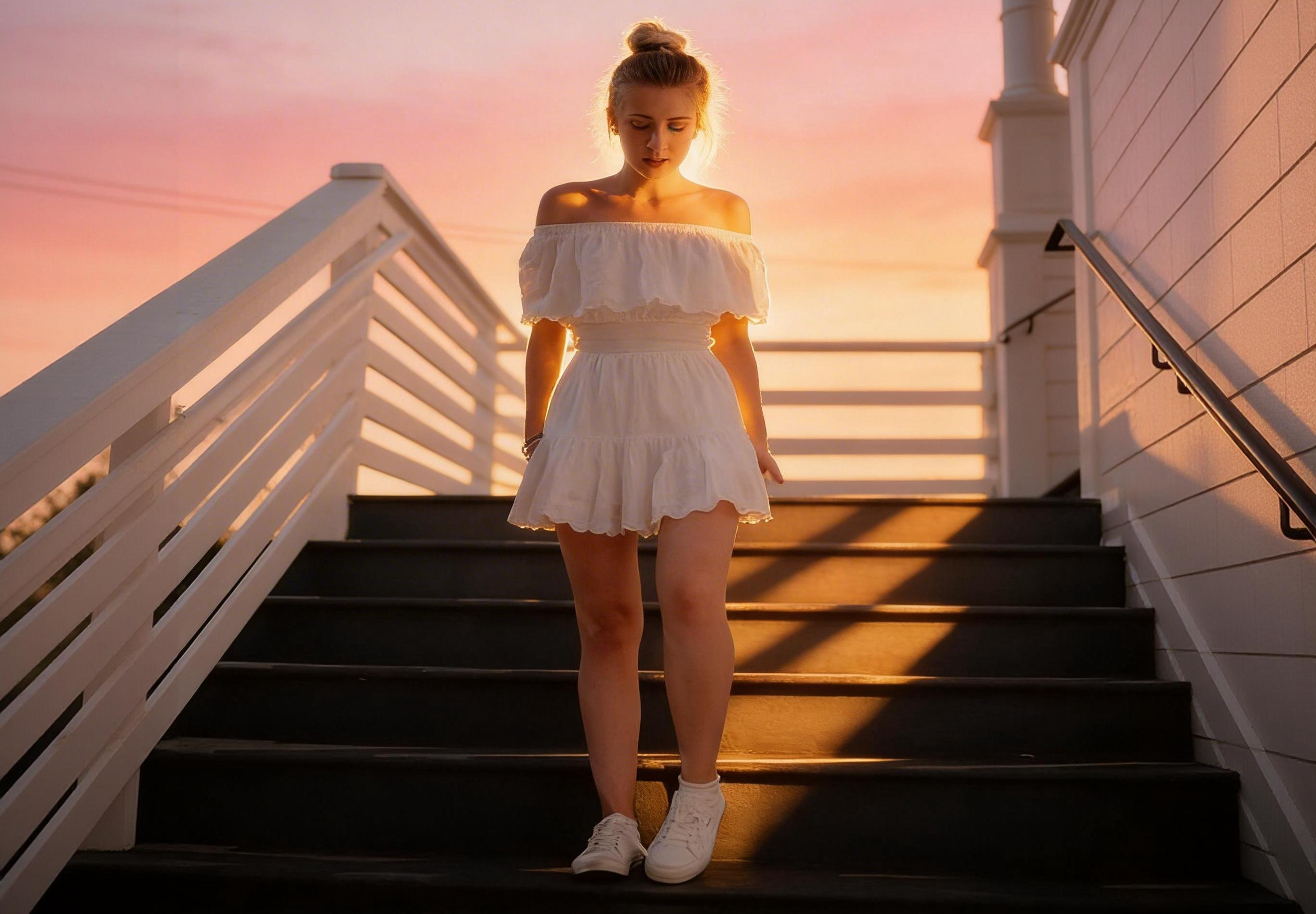 Maak zonsondergangfoto 's met inage-to-image