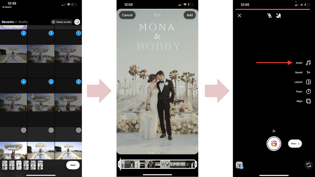 Add photos and edit