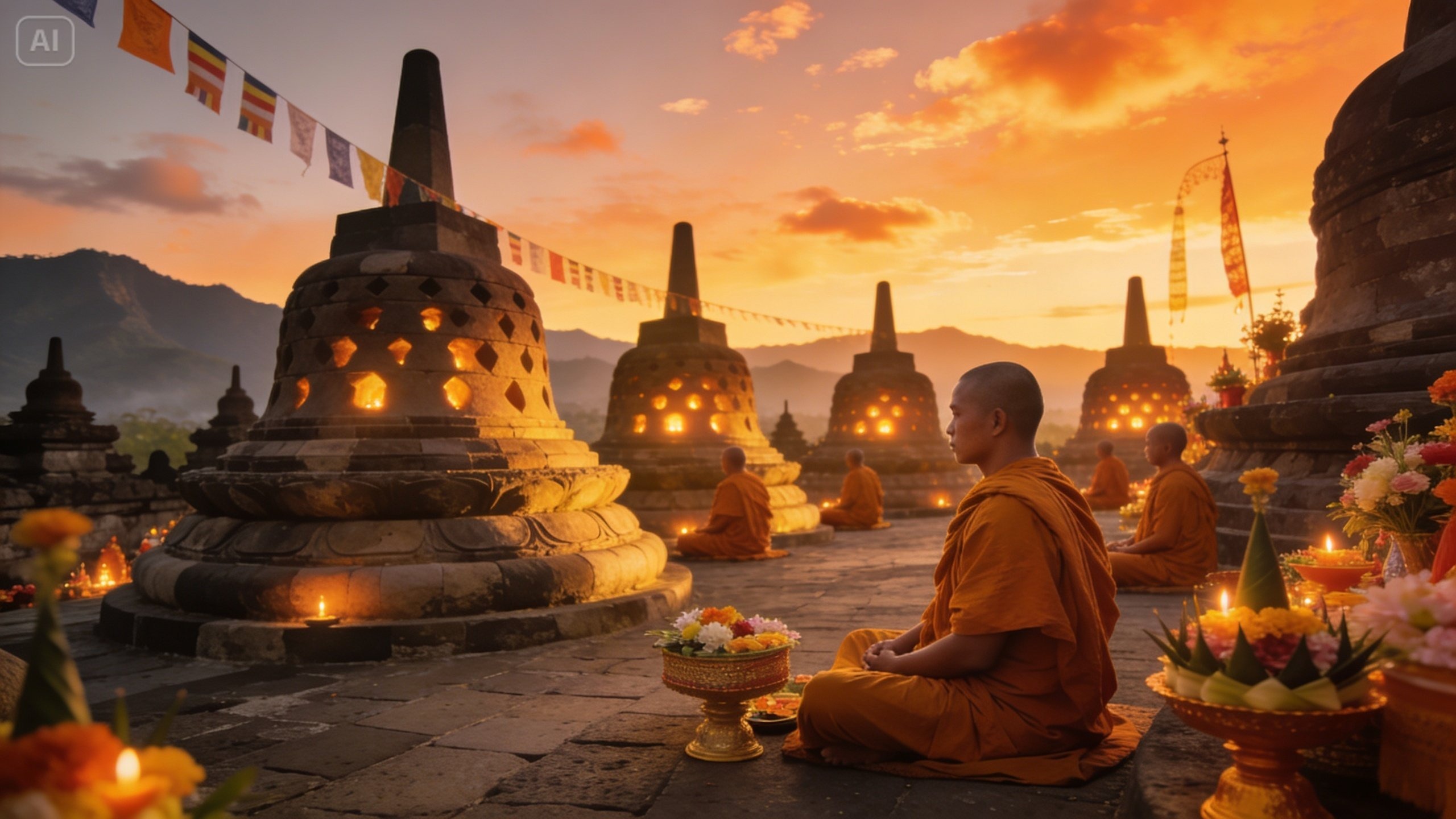 Beneficiul posterului Zilei Vesak