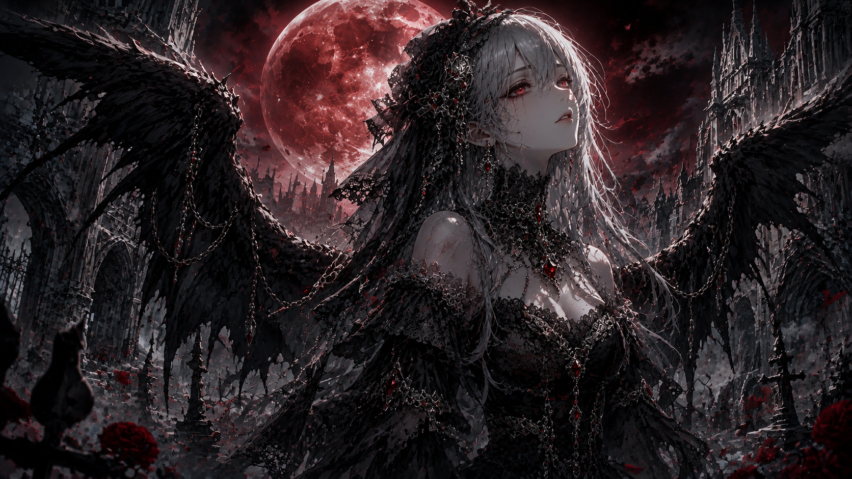 Dark fantasy and gothic anime designs