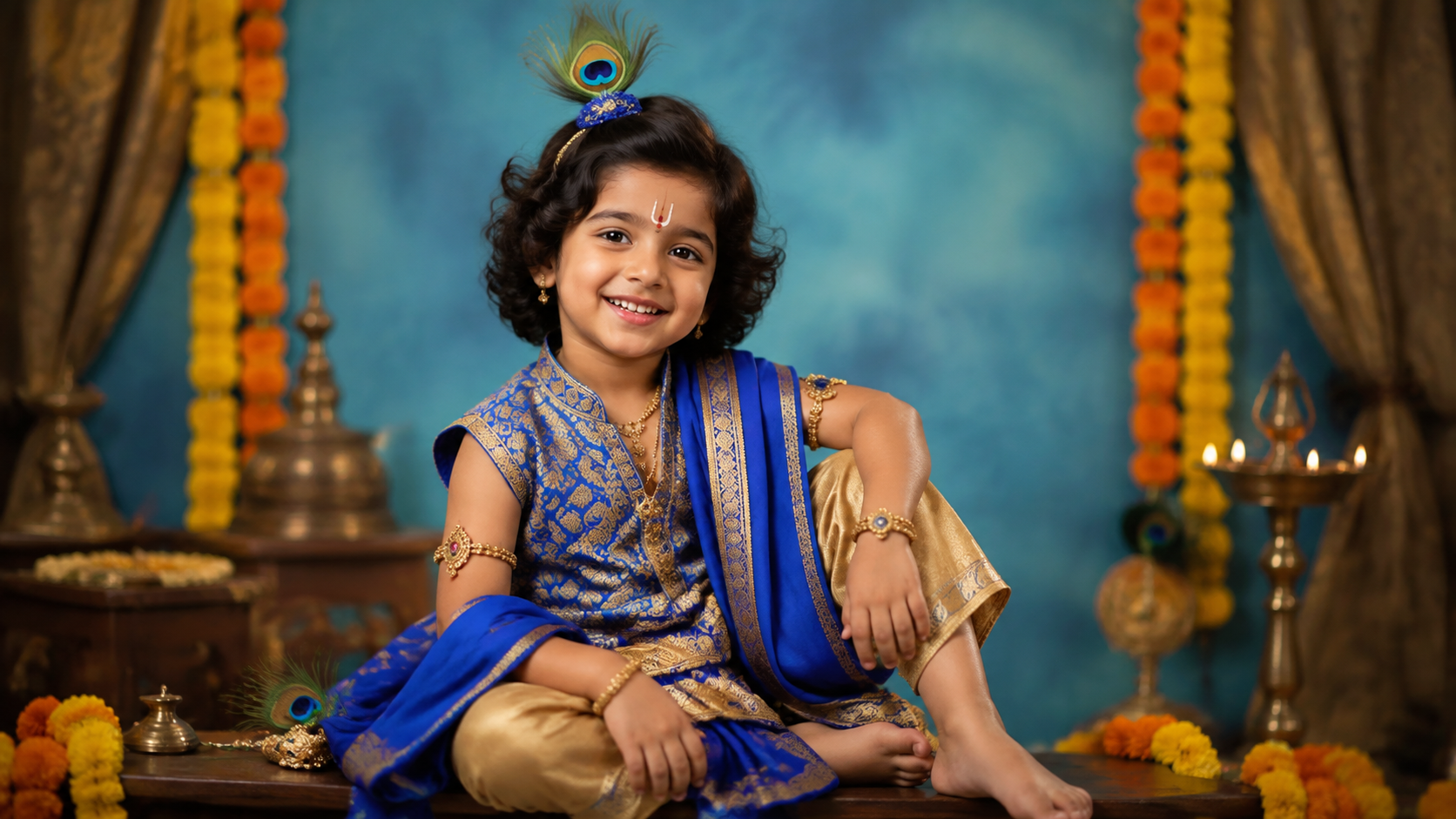 krishna getup for kids visual — Keep the child’s identity private