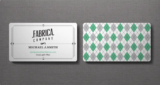 Argyle-pattern retro card with vintage style