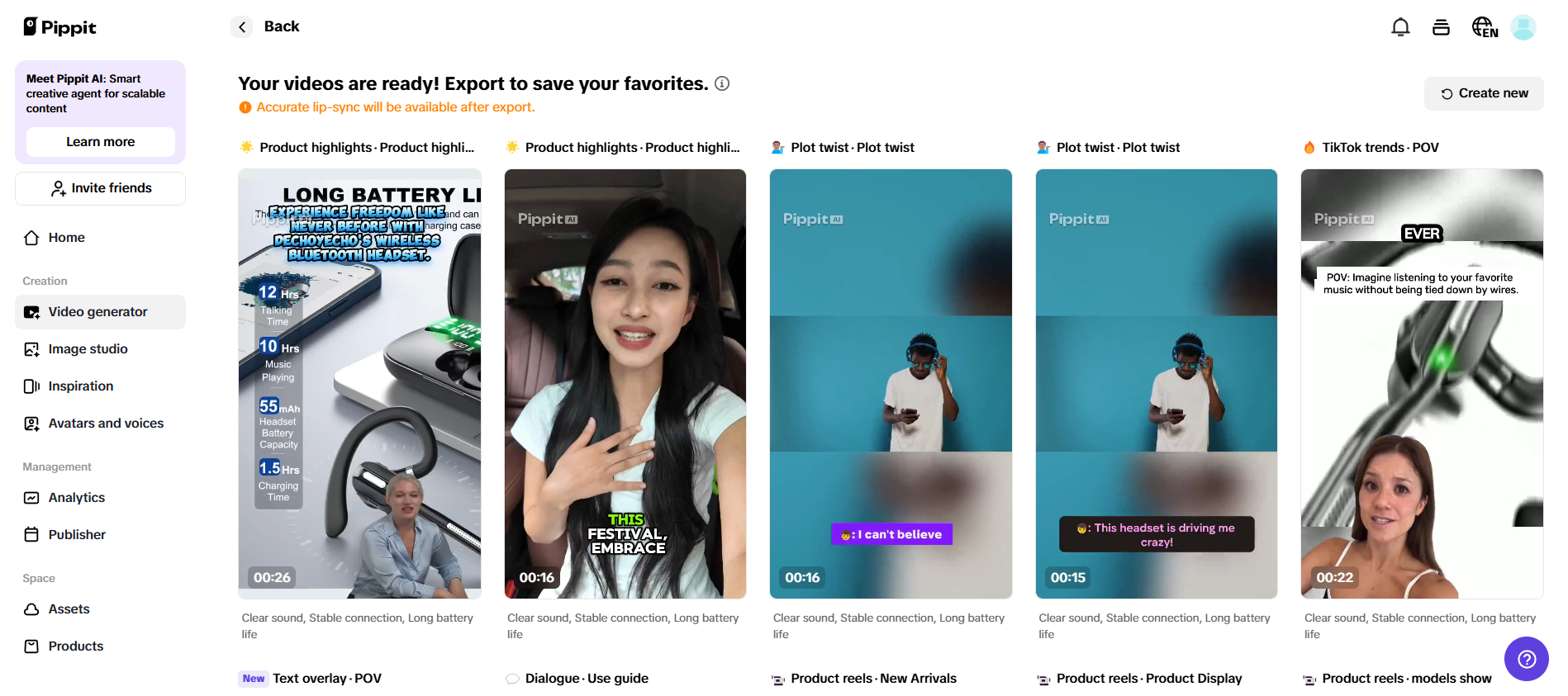 AI-powered video creation