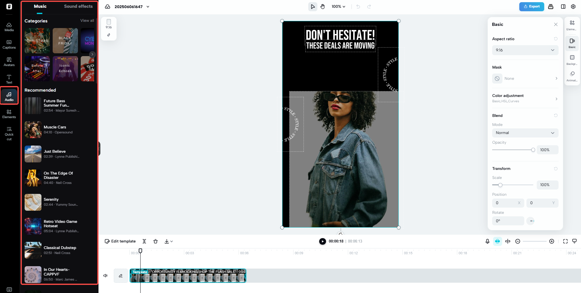 Smart background music selection