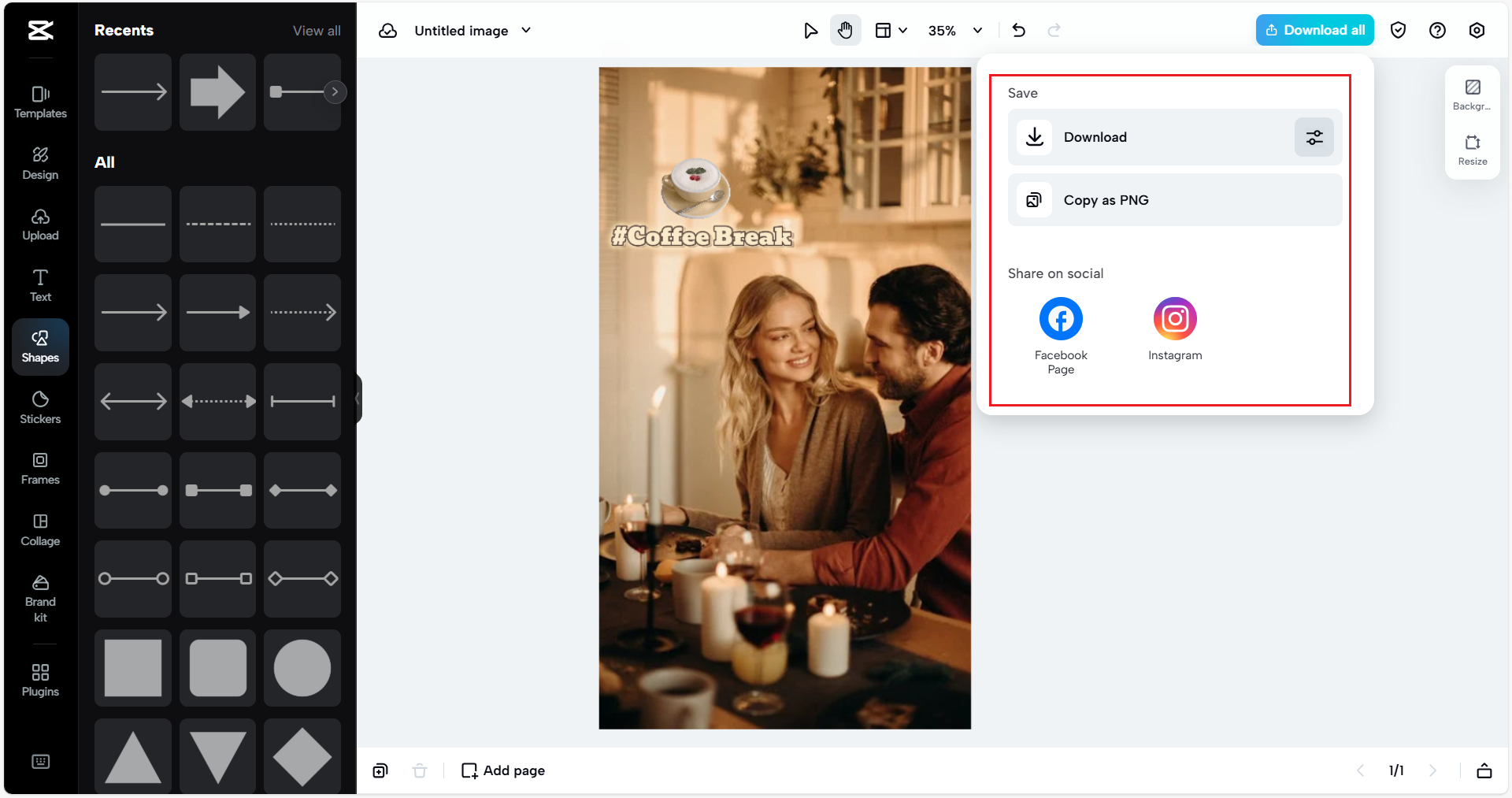 Save and share your Instagram post