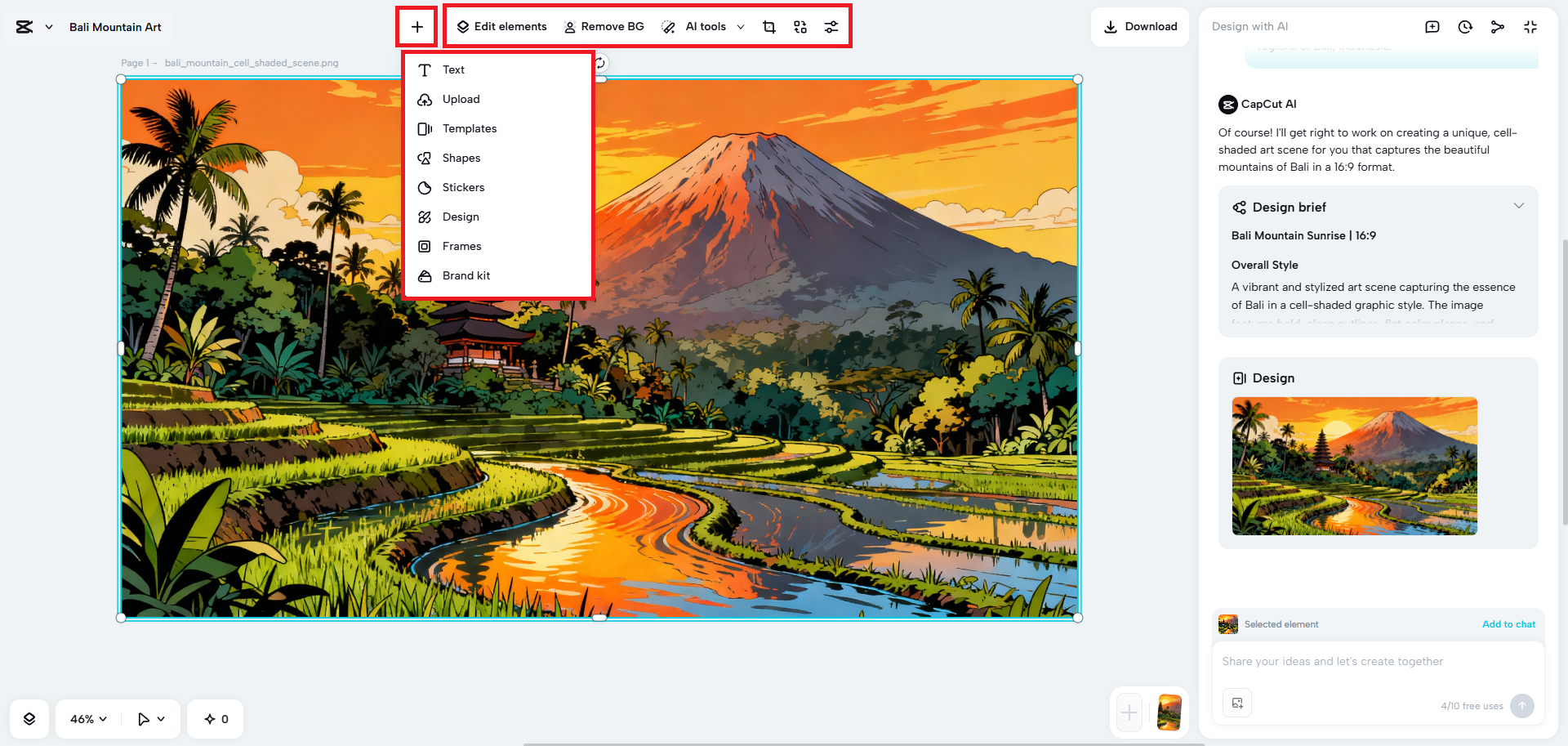 Manually edit your generated image