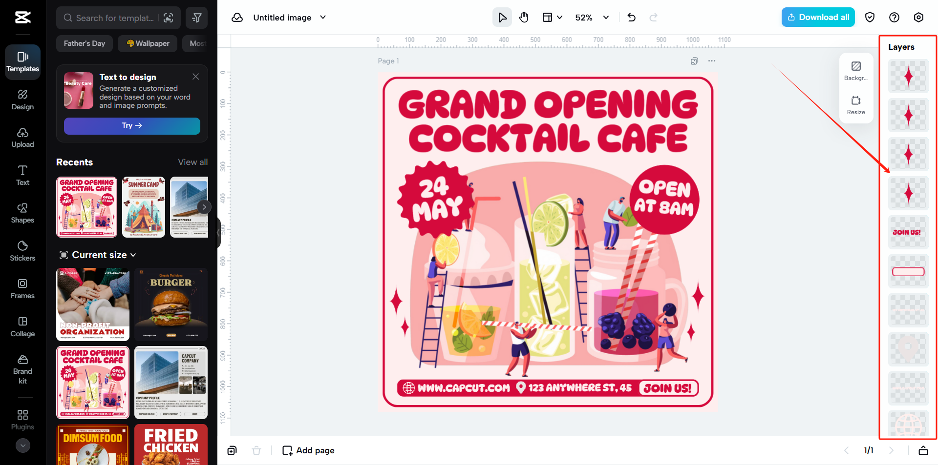 Customize image layers