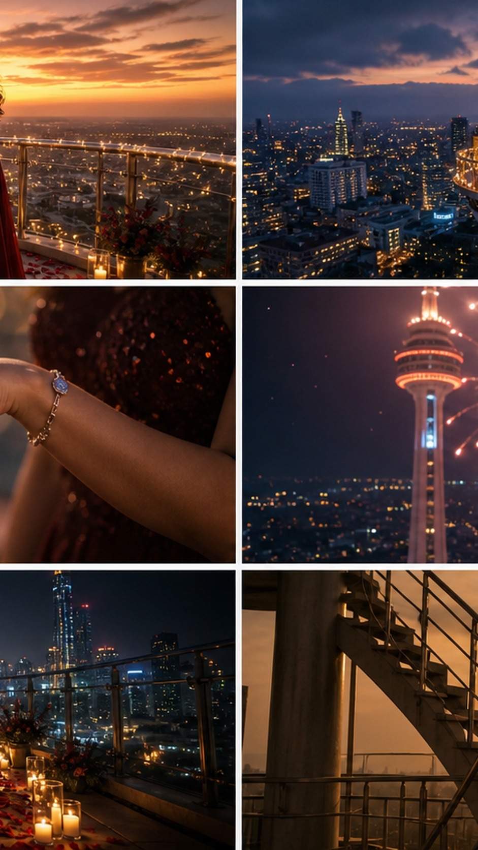 Tower Couple Heiratsantrag Videobearbeitung fordert mobilen Helden auf