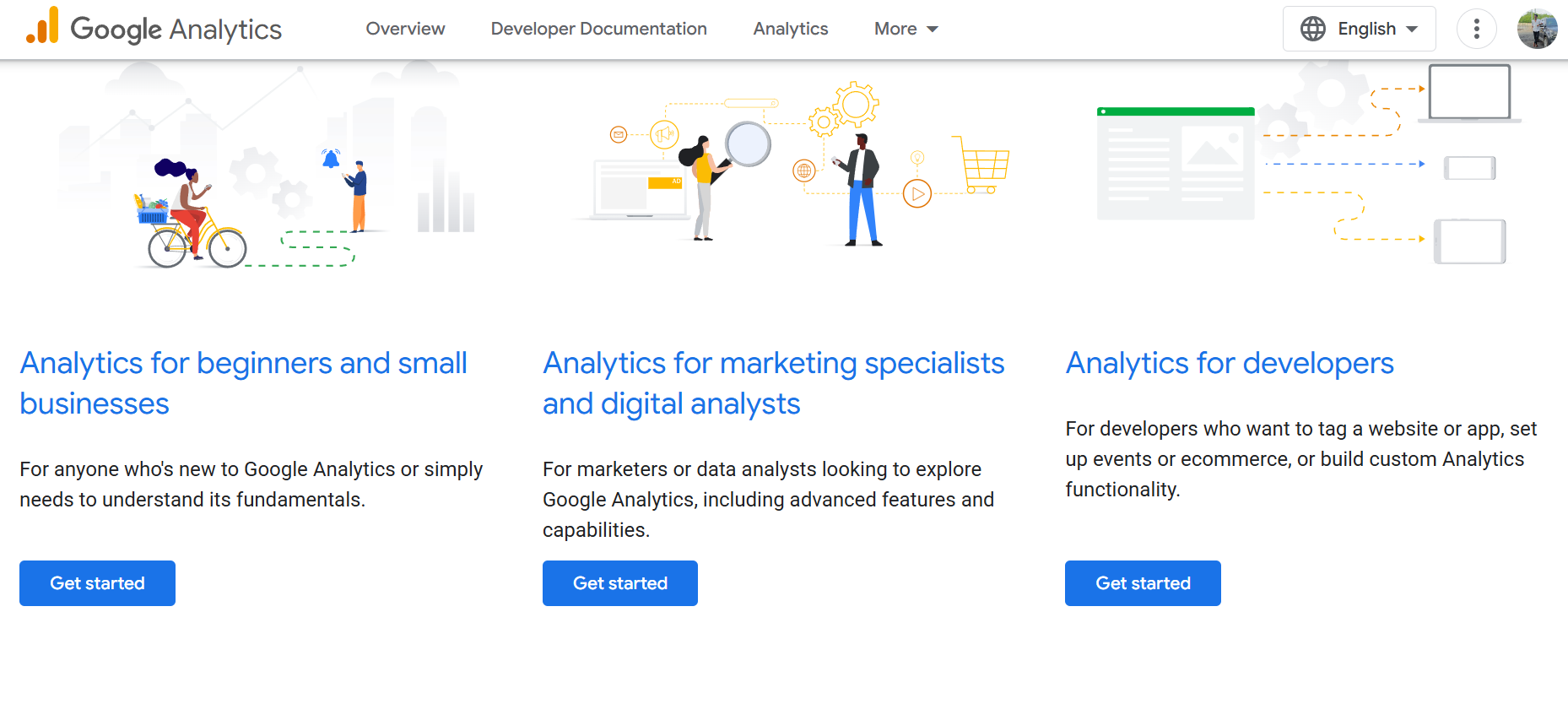 Google Analytics interface