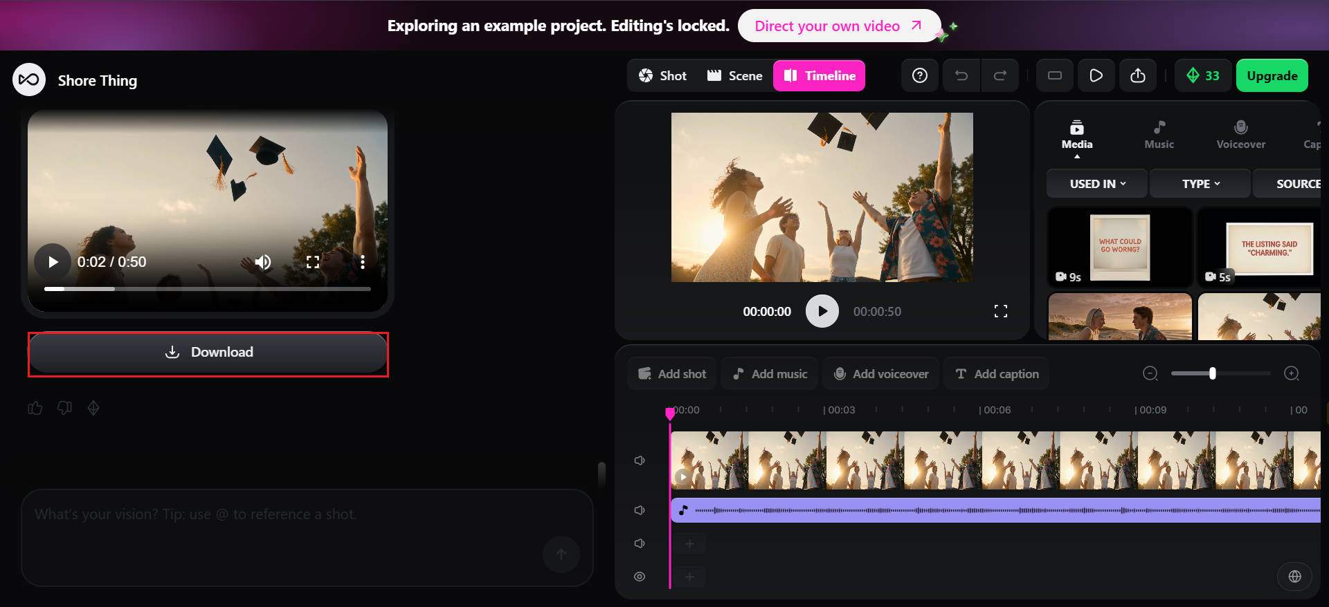 Generate and export your video