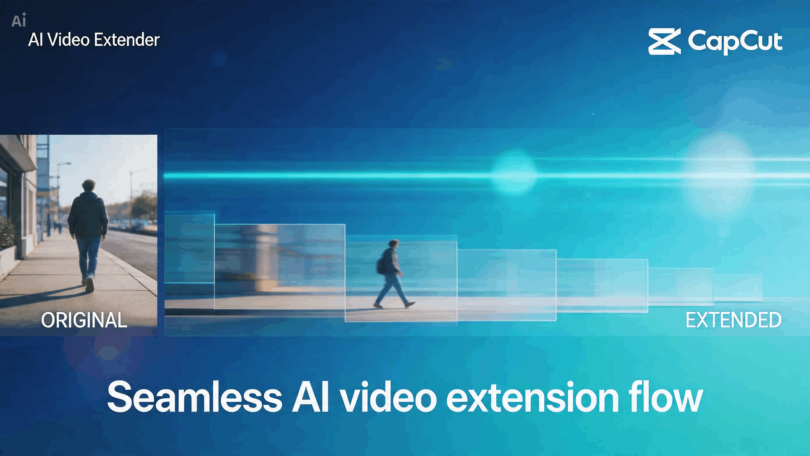 Seamless AI video extension flow