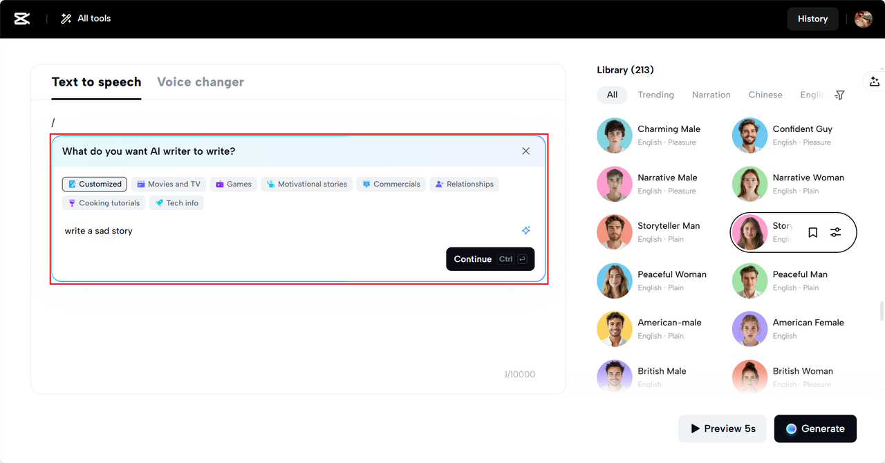 AI writer