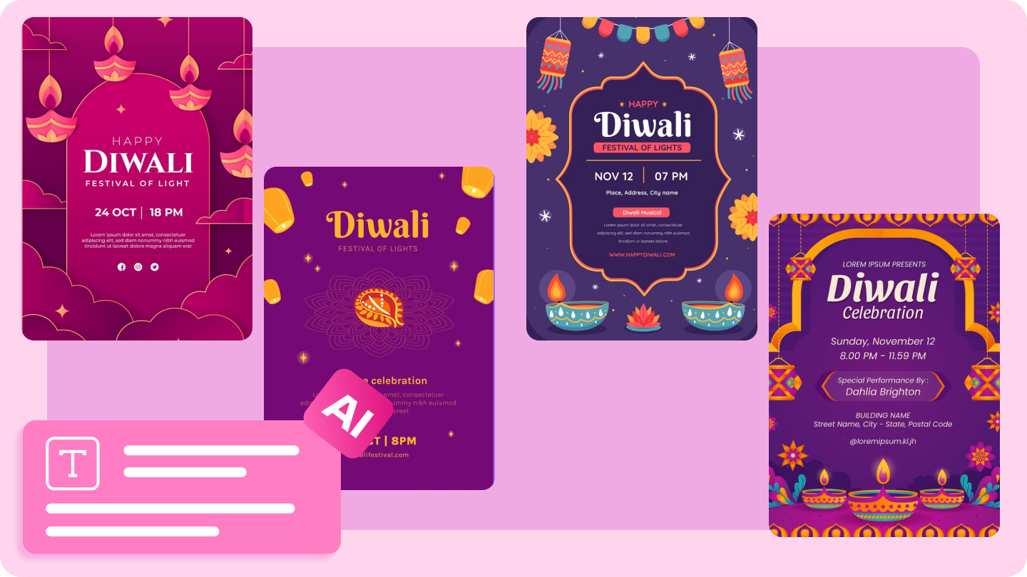 Diwali invitation card