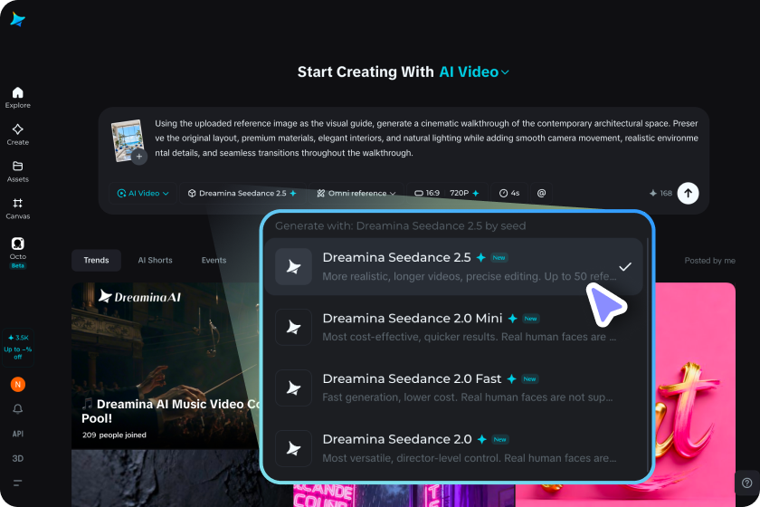 Adjust settings and generate