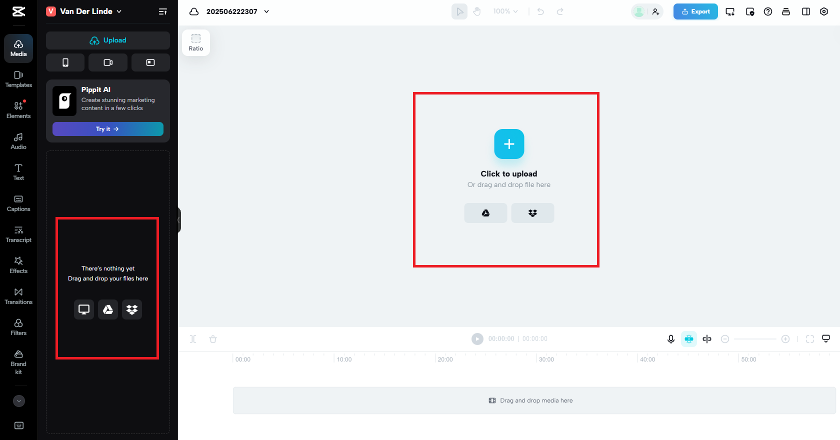 Upload your video for further editing