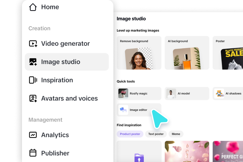 Open Image editor feature