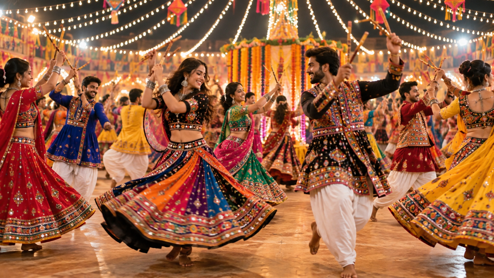Navratri AI Prompts original 16:9 visual
