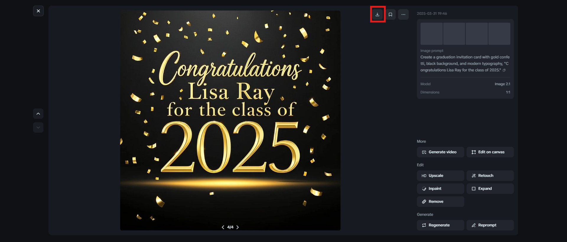Download the graduation invitation design