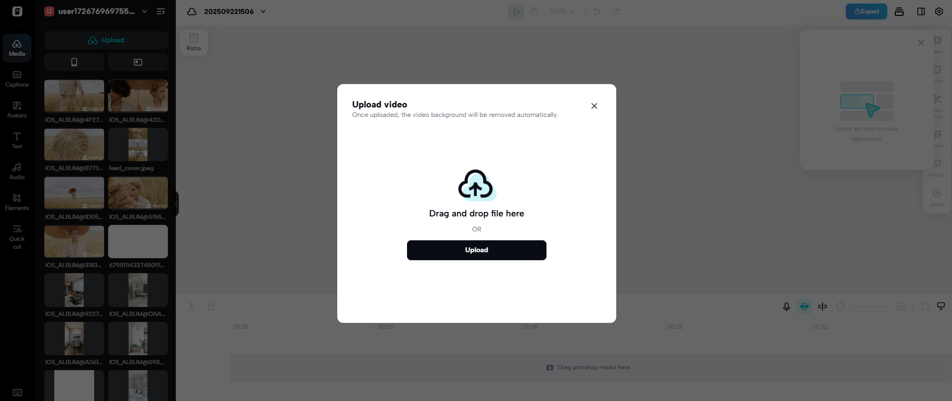 Remove background from video