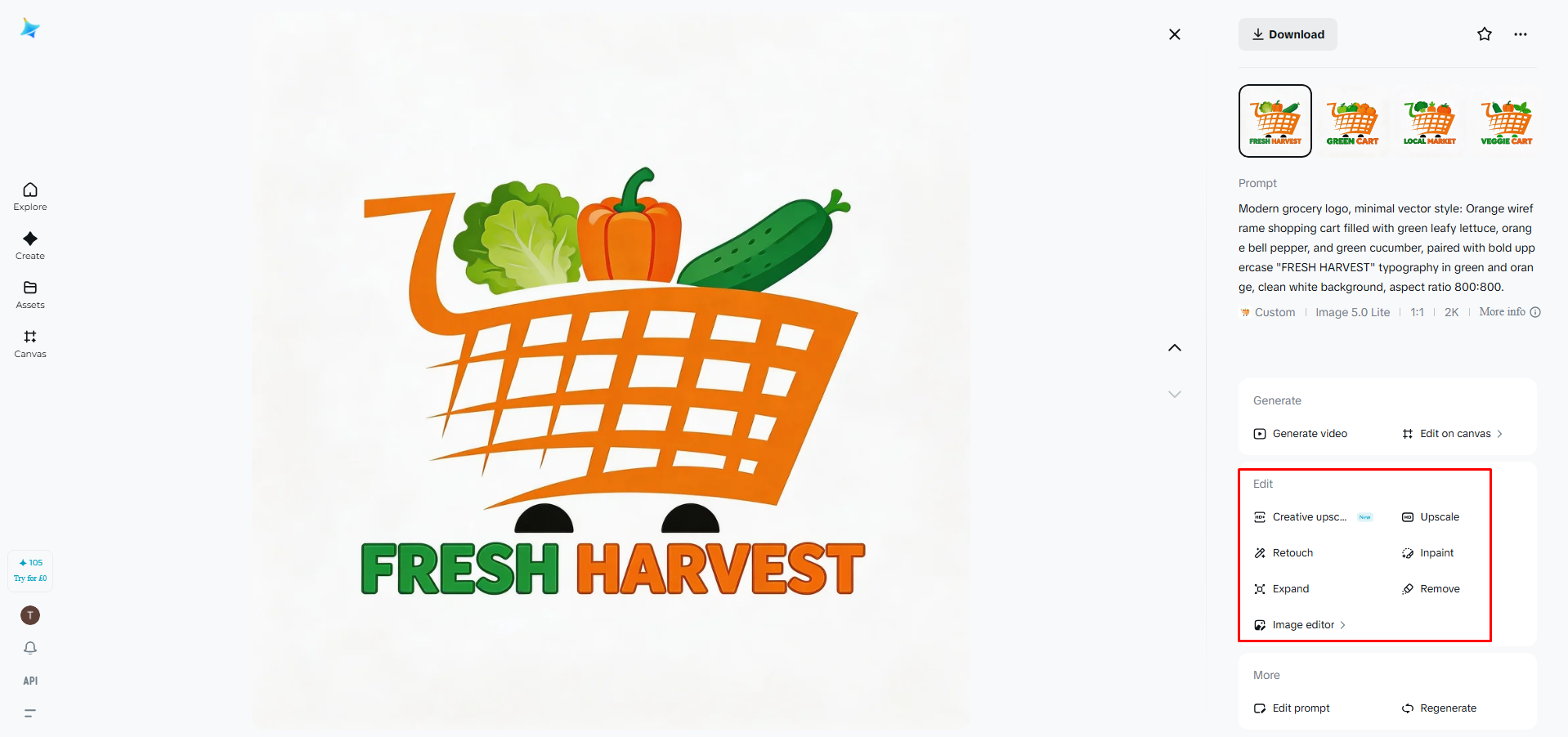 refine it using Dreamina's editing tools