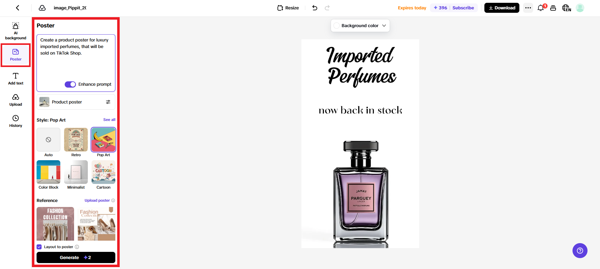 Generate your poster