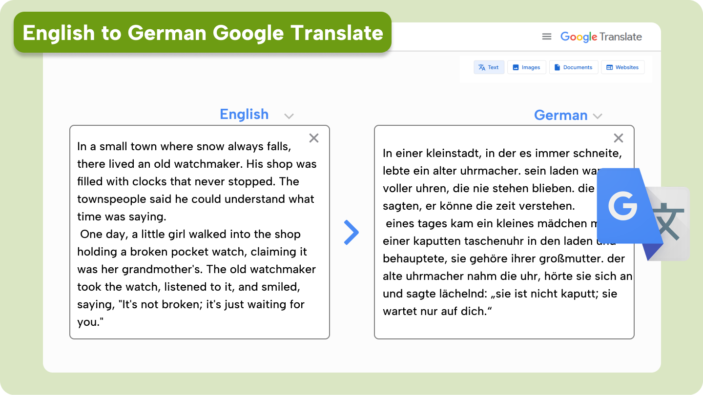 english to german google translate