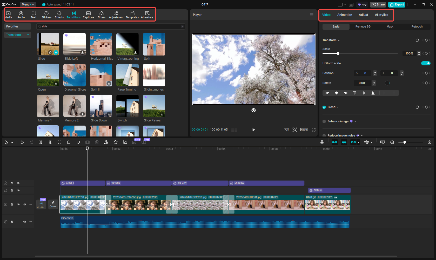 Customize your slideshow