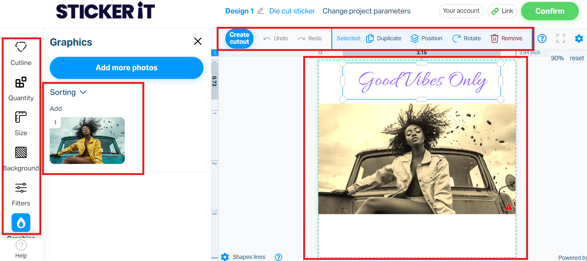 Customize the template design
