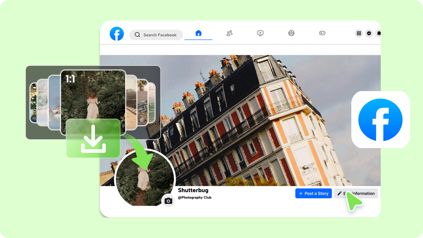 how to change image on facebook