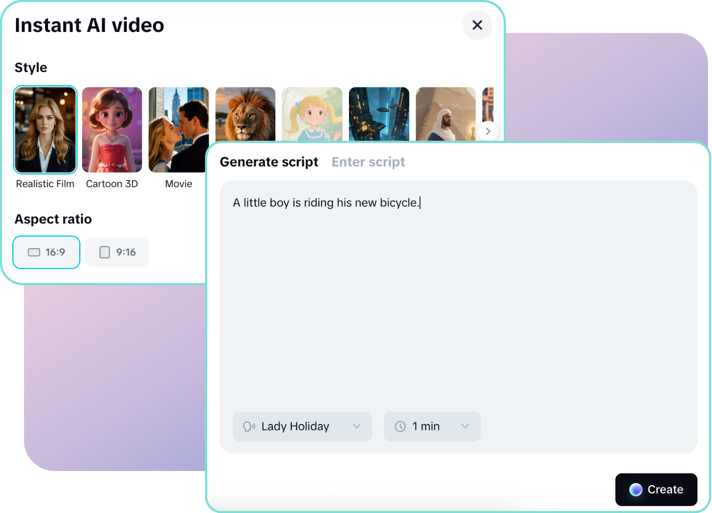 Input Your Script and Set Video Preferences