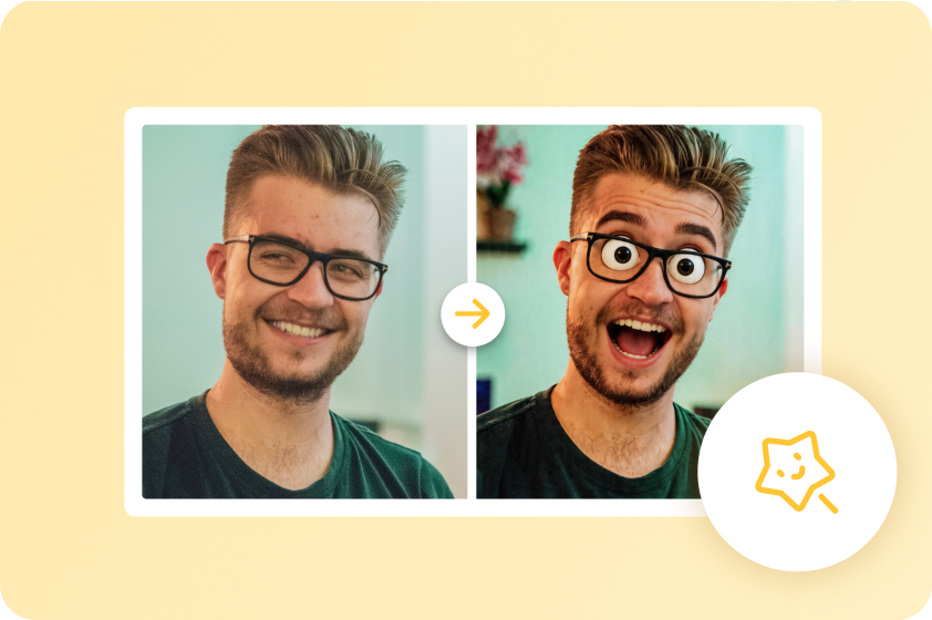 adjustable face filter settings with multiple styles 