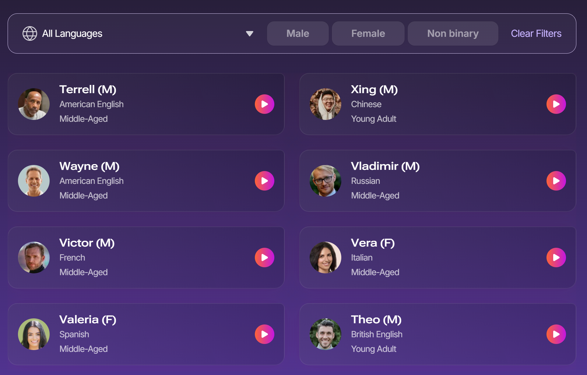 Інтерфейс Murf Studio - професійний безкоштовний онлайн AI-перетворювач голосу