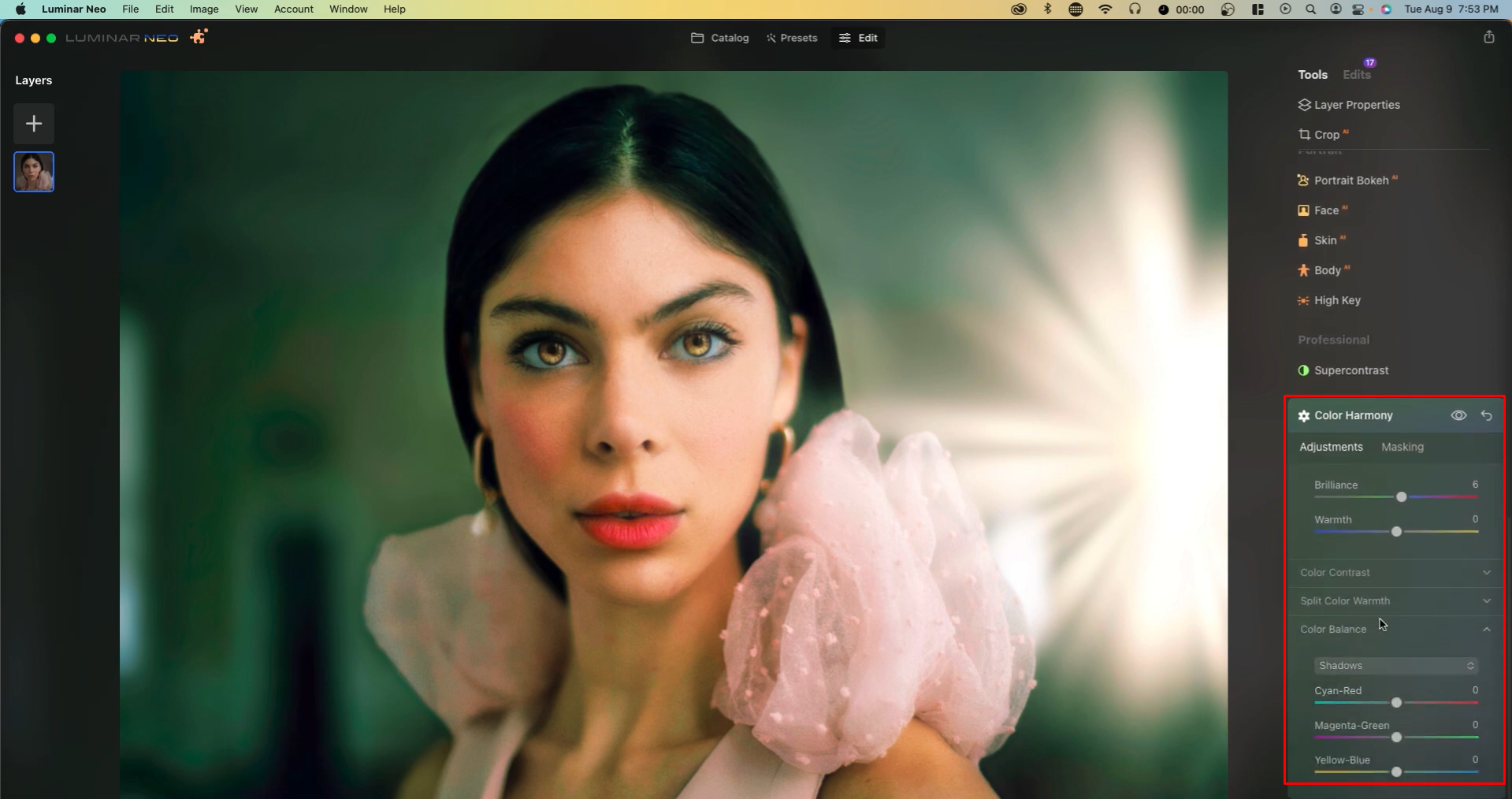 Exportera bilden från Luminar Neo