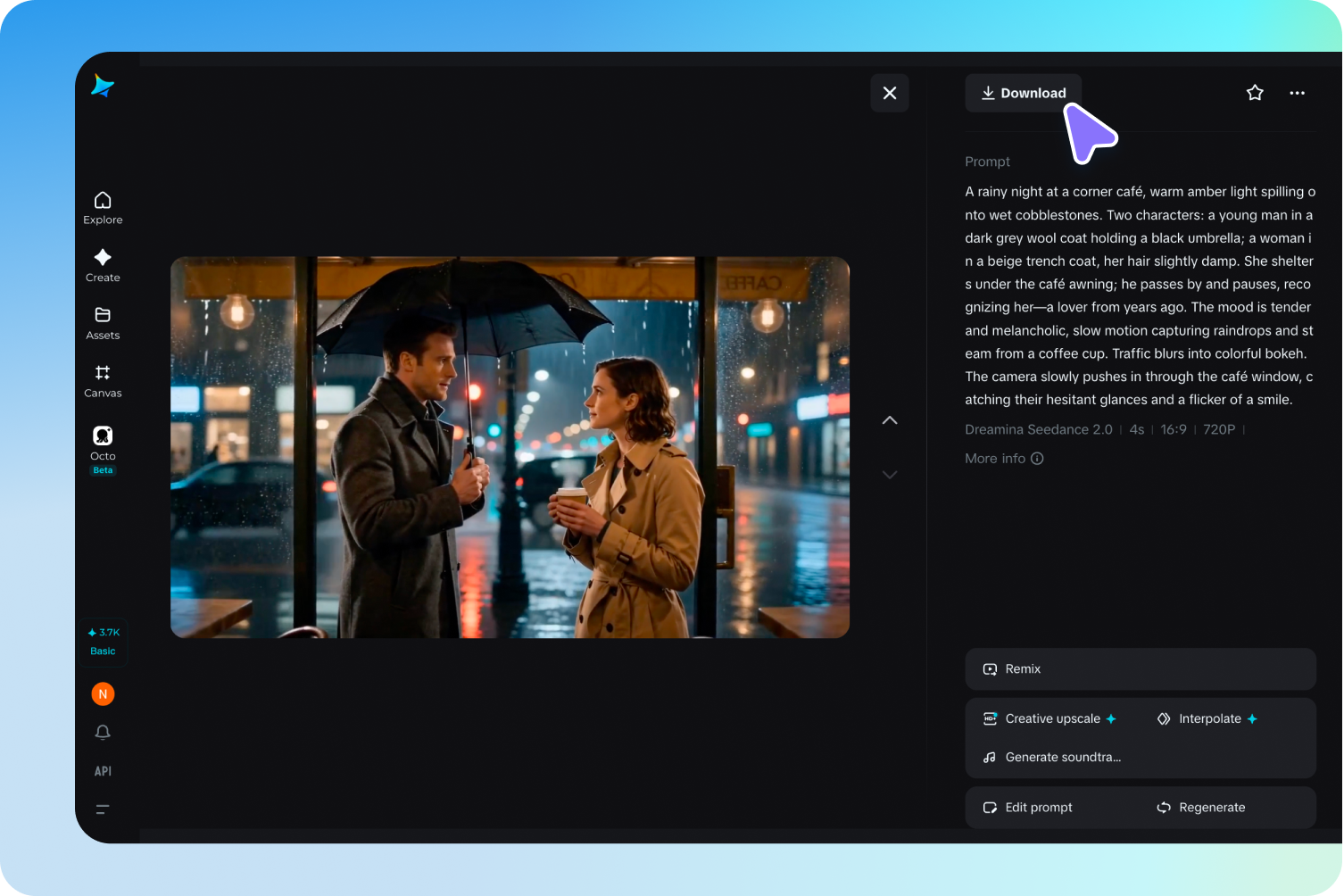 Bekijk en download uw animatie