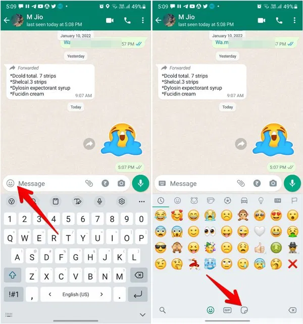 Saving as phone keyboard sticker packs