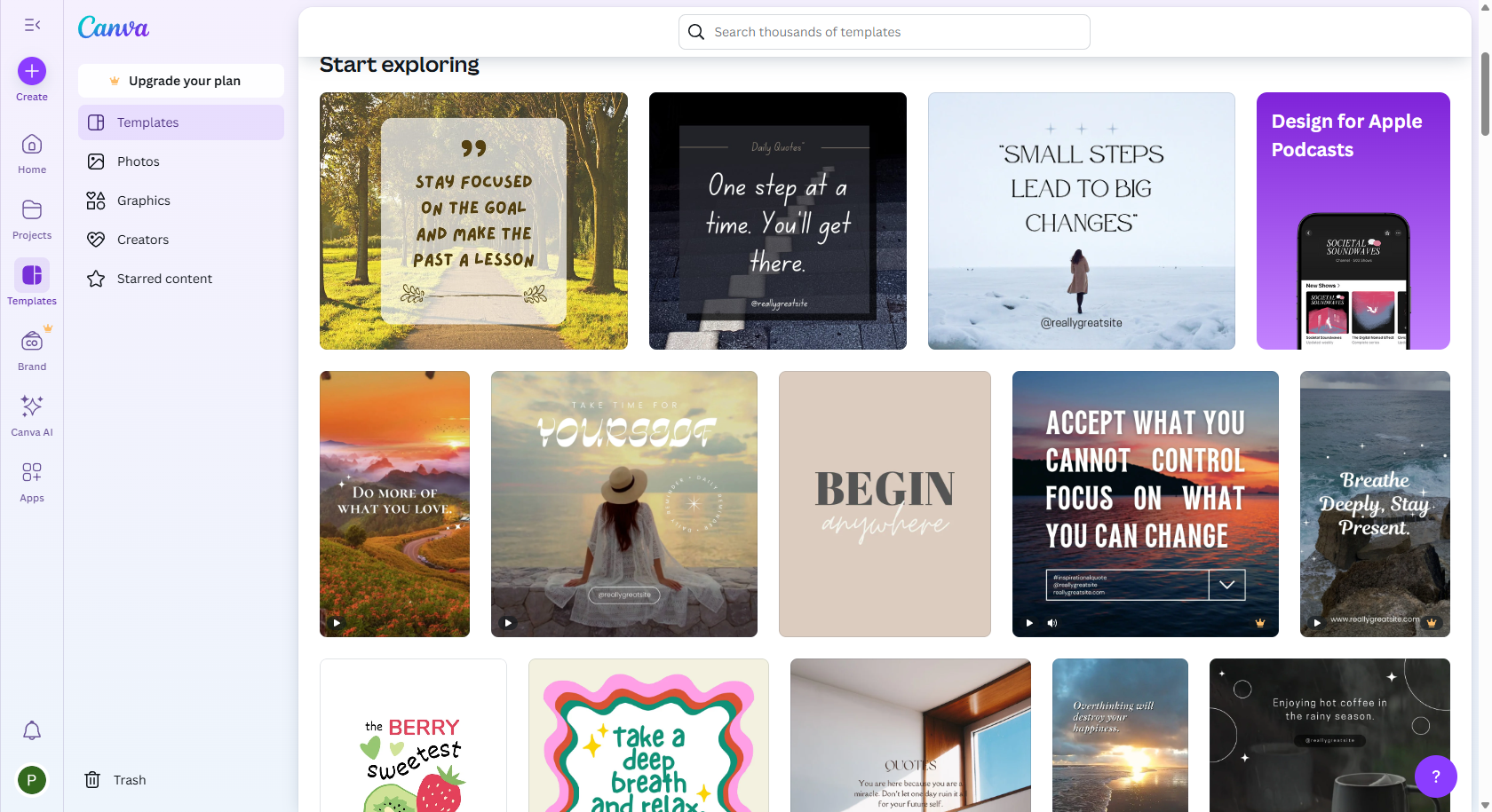 Canva image editing interface