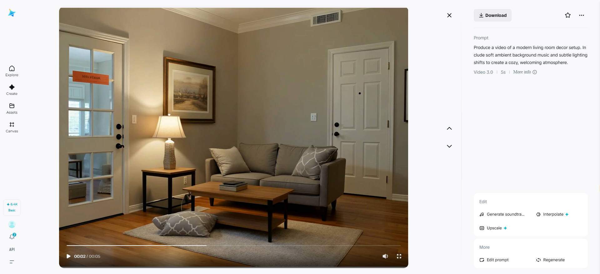 Home decor with ambient atmosphere