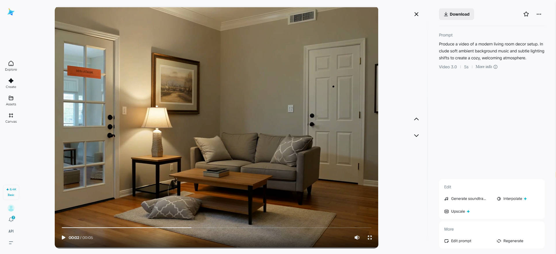 Home decor with ambient atmosphere