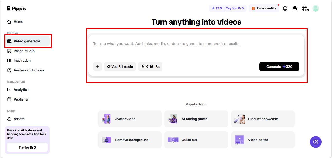 Opening video generator