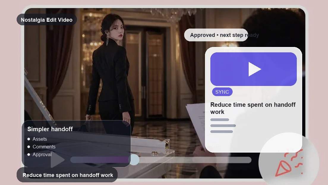 Nostalgia Edit Video Maker realistic image for reduce time spent on handoff work