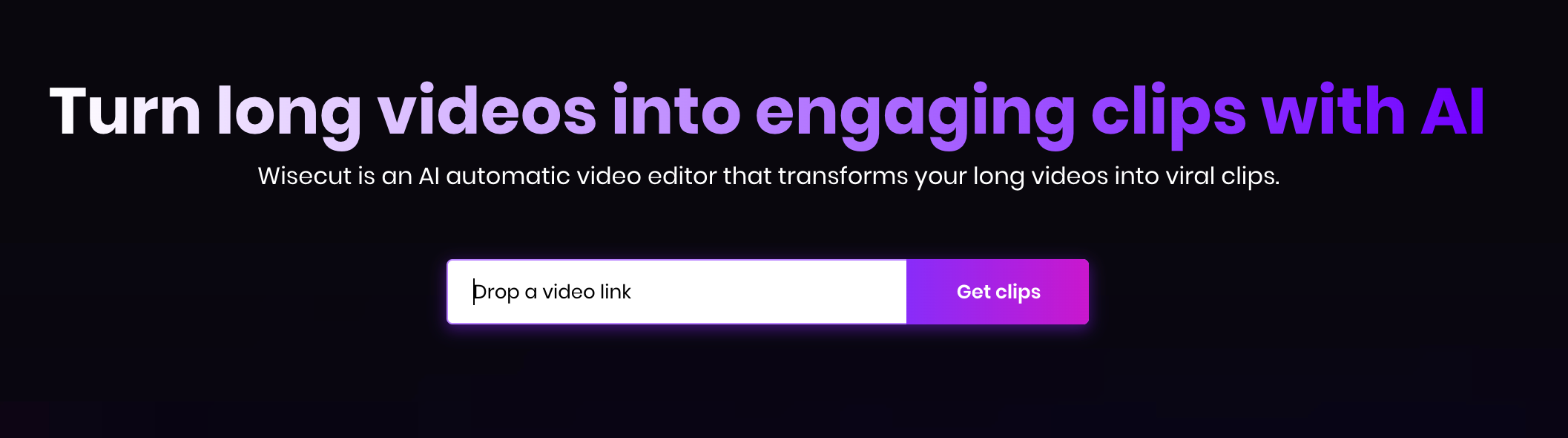 Wisecut: turn long videos into clips