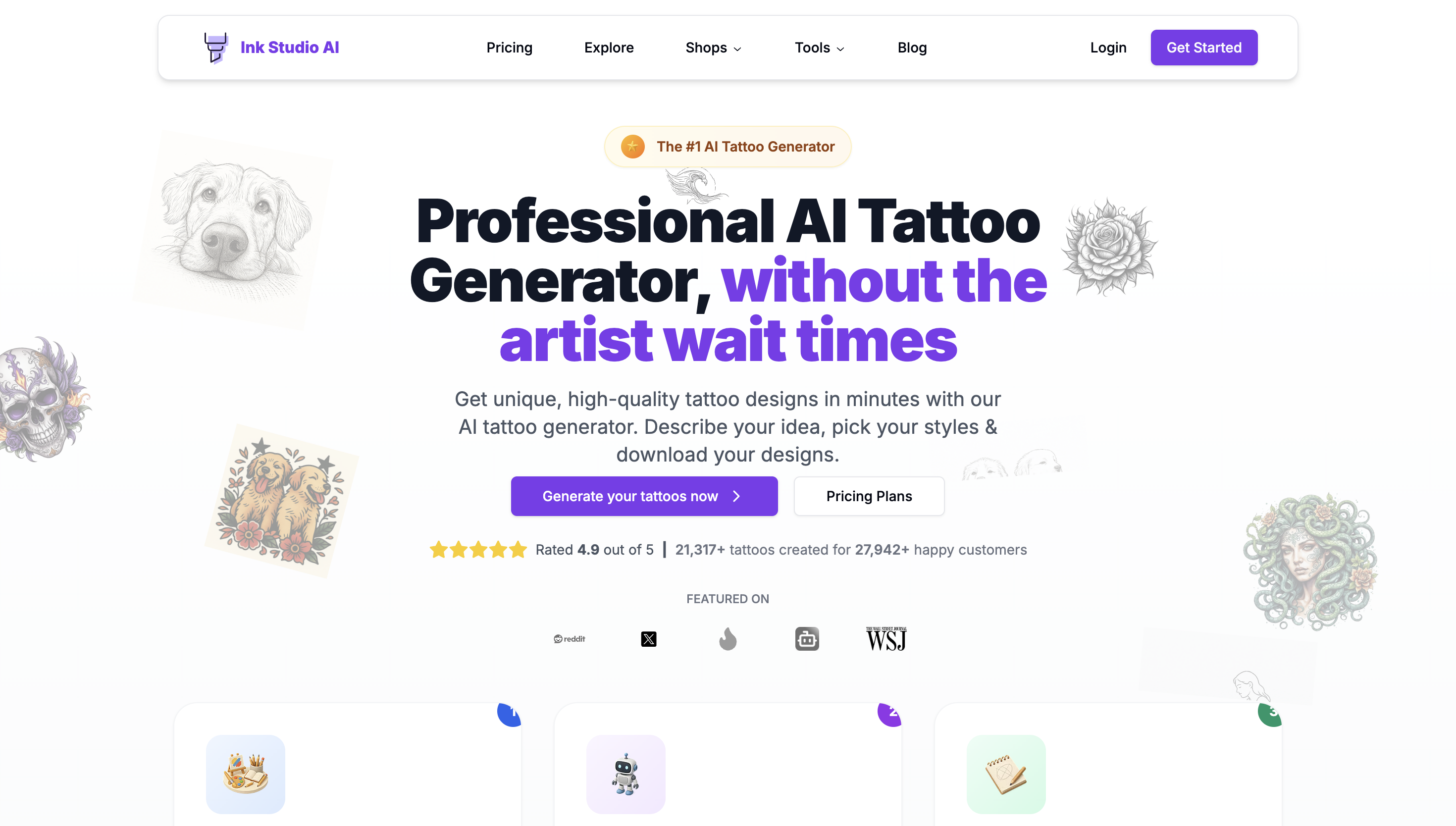 Ink Studio AI interface